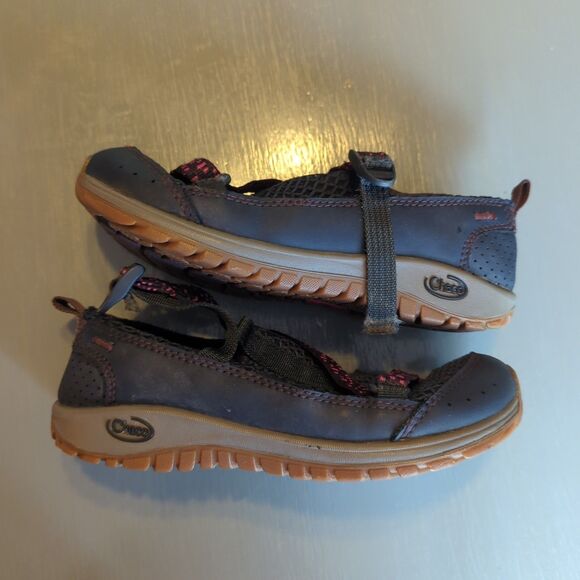 Chaco Odyssey Junior Kids Youth 3 Navy Blue Pink Hiking Sandal Shoes Outdoor - Picture 5 of 7